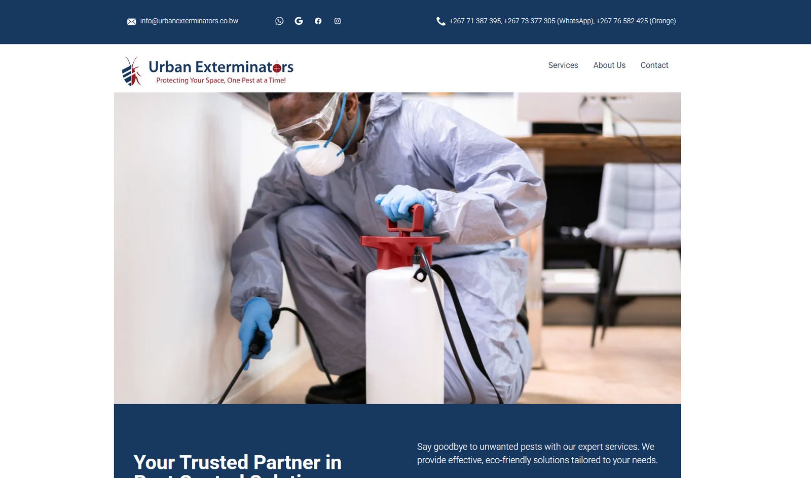 Urban Exterminators Website